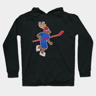 Funny Ice Hockey Player Moose Lover Gift Hoodie